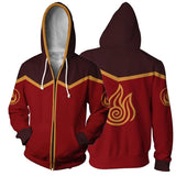 Avatar the Last Airbender 3D Print Hoodies Men Women Sweatshirts Zipper Jacket