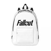 Fallout Vault Tec Backpack White/Black Unisex Canvas Bags