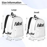 Fallout Vault Tec Backpack White/Black Unisex Canvas Bags