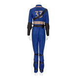 Fallout Lucy Cosplay Costume Uniform Blue Vault 33 Jumpsuit for Adults Kids