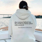 Dear Person Behind Me Hoodie: Spreading Positive Vibes