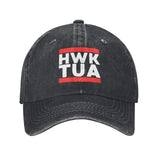 Hawk Tuah 24 Spit On That Thing Baseball Cap Retro Distressed Denim