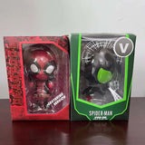 Green Spider-Man Figure Super Hero Deadpool Gesturing Action Figures Bobble Head