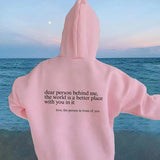 Dear Person Behind Me Hoodie: Spreading Positive Vibes