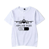 "Pilot Flying Airplane Mode" Men's Summer Harajuku T-Shirt