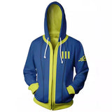 Fallout Game Cosplay Costume Hoodie Vault 33 Zip Print Jacket Sweatshirt Unisex