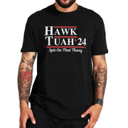 Hawk Tuah Spit On That Thing T-shirt Meme Casual 100% Cotton Soft Unisex Tee