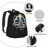 Fallout Vault Boy Backpack Unisex Backpack Polyester School Bag Water Resistant