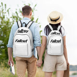 Fallout Vault Tec Backpack White/Black Unisex Canvas Bags