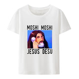 Moshi Jesus Desu: Funny Men's Tee with Plus Size Comfort