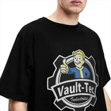 Fallouts Vault Boy Vault-Tec T Shirt Cotton Fashion for Men Round Tee