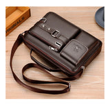 Fashion Mens Shoulder Portable PU Leather Handbag Business Travel Crossbody Bag